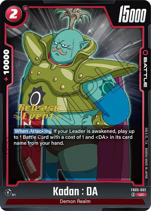 Kadan DA FB05-002 New Adventure Release Event Cards Fusion World card