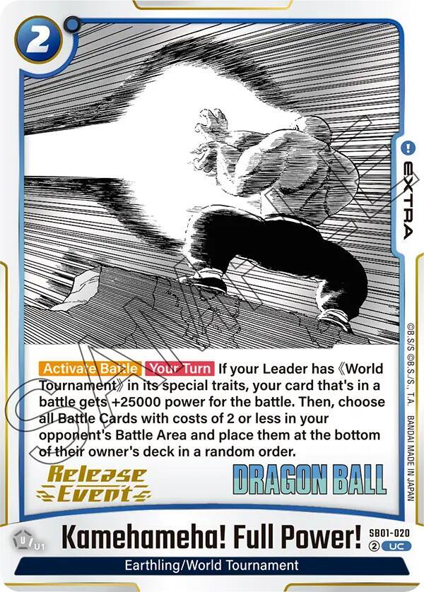 Kamehameha Full Power SB01-020 Manga Booster 01 Release Event Cards Fusion World card