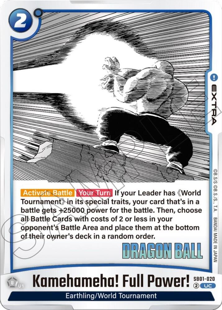 Kamehameha Full Power SB01-020 Manga Booster 01 Fusion World card