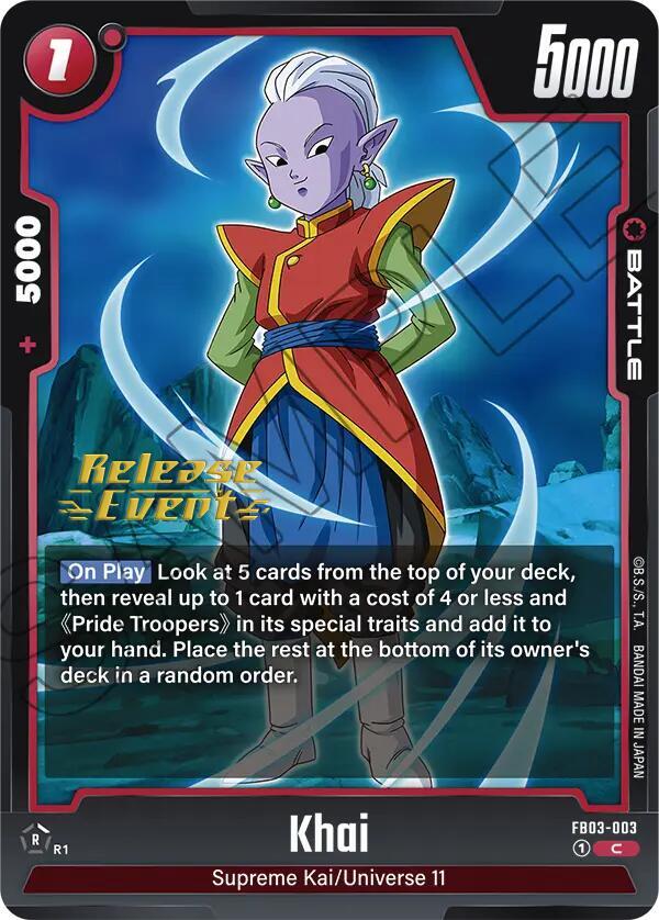Khai FB03-003 Raging Roar Release Event Cards Fusion World card