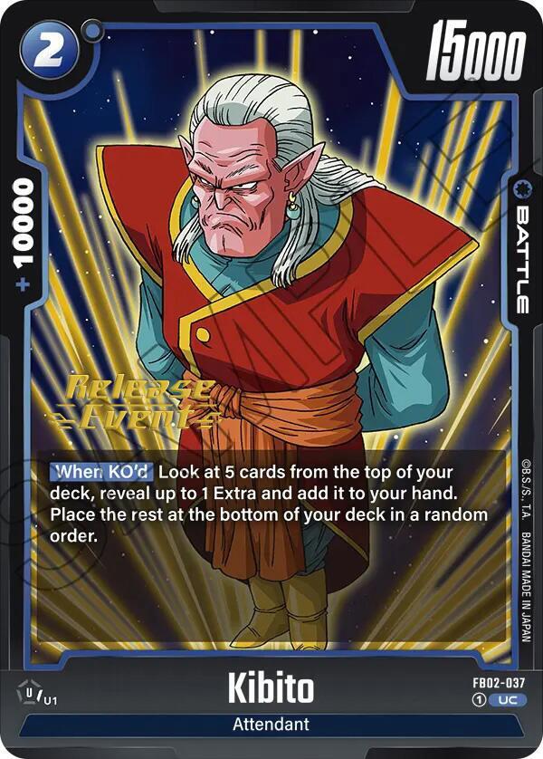Kibito FB02-037 Blazing Aura Release Event Cards Fusion World card