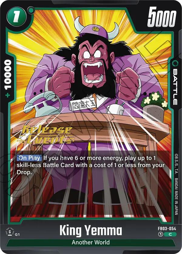 King Yemma FB03-054 Raging Roar Release Event Cards Fusion World card