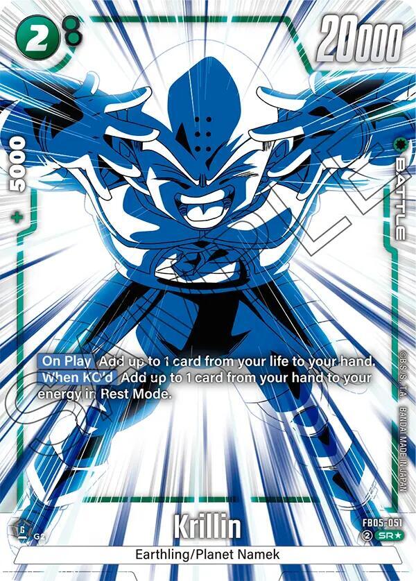Krillin Alternate Art FB05-051 New Adventure Fusion World card