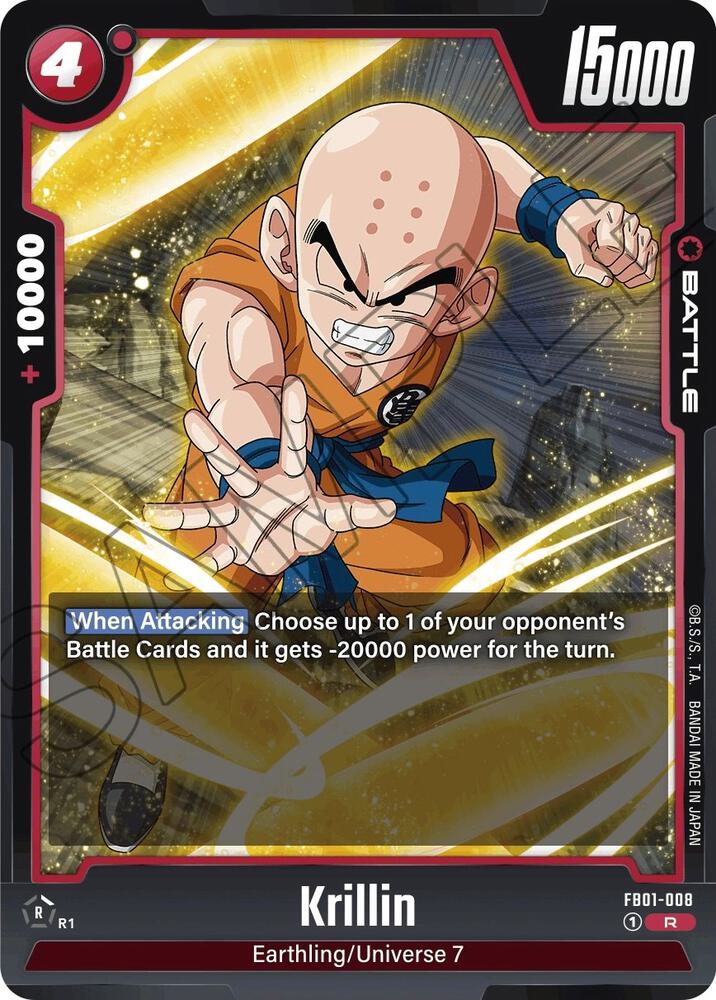Krillin FB01-008 Awakened Pulse Fusion World card