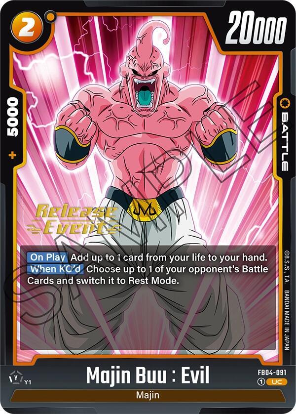 Majin Buu Evil FB04-091 Ultra Limit Release Event Cards Fusion World card