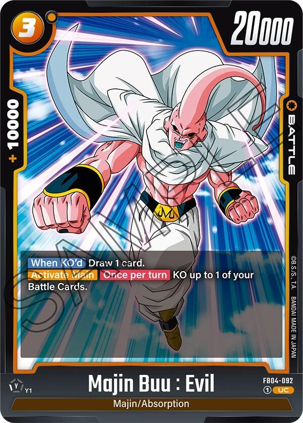 Majin Buu Evil FB04-092 Ultra Limit Fusion World card