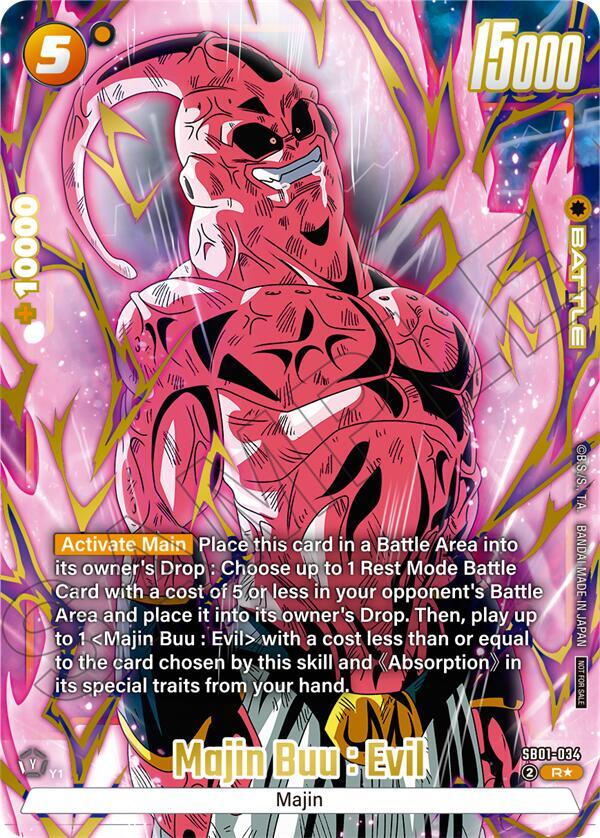 Majin Buu Evil Limited Pack 02 Alternate Art SB01-034 Tournament and Championship Promos Fusion World card