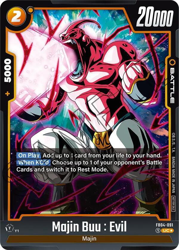Majin Buu Evil Tournament Pack 05 FB04-091 Tournament and Championship Promos Fusion World card