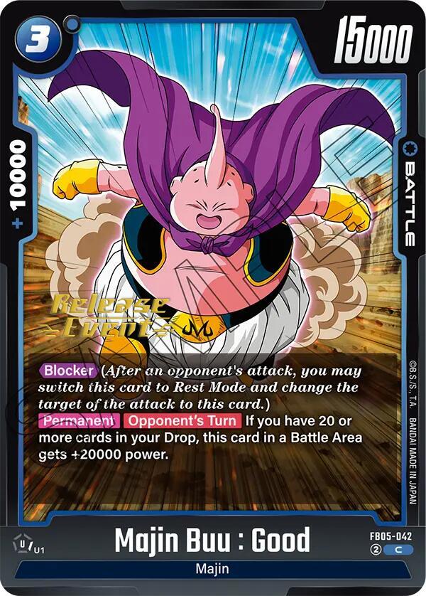 Majin Buu Good  FB05-042 New Adventure Release Event Cards Fusion World card