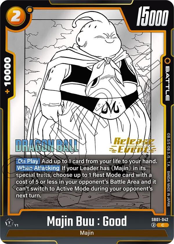 Majin Buu Good SB01-042 Manga Booster 01 Release Event Cards Fusion World card