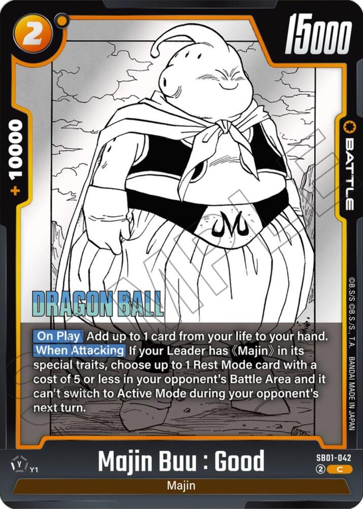 Majin Buu Good SB01-042 Manga Booster 01 Fusion World card