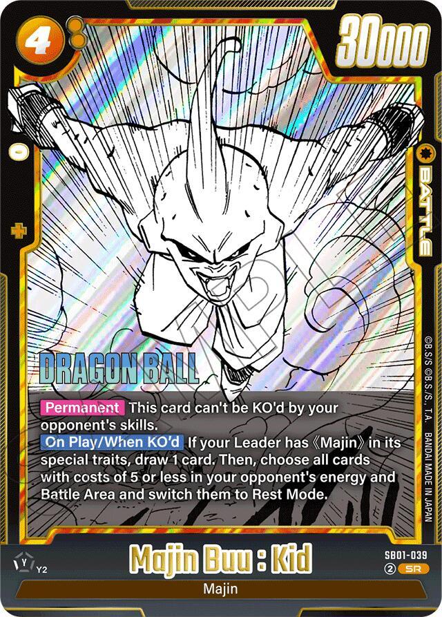 Majin Buu Kid SB01-039 Manga Booster 01 Fusion World card