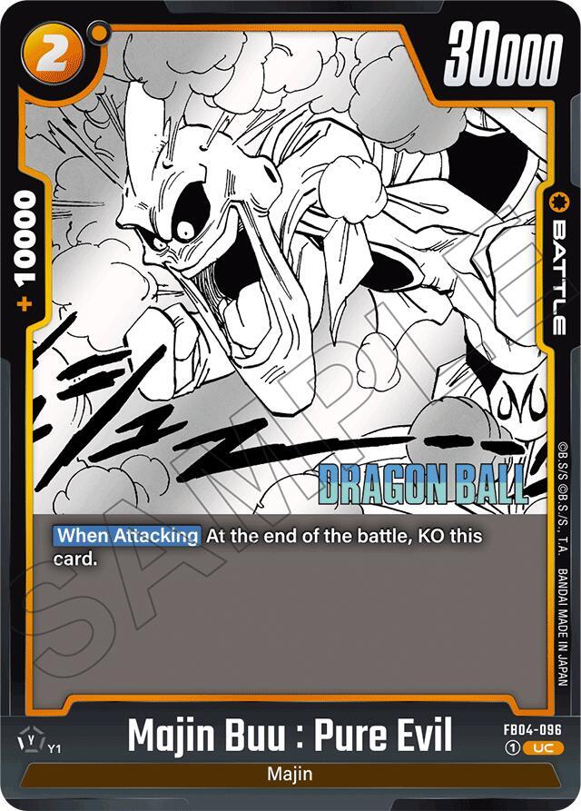 Majin Buu Pure Evil FB04-096 Manga Booster 01 Fusion World card