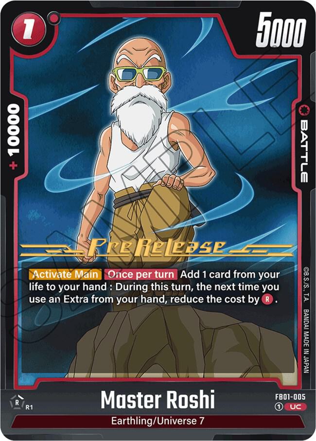 Master Roshi FB01-005 Awakened Pulse Pre-Release Cards Fusion World card
