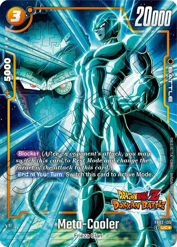 Meta Cooler Dragon Ball Z Dokkan Battle Alternate Art FB02-135 Blazing Aura Alternate Art Reprints Fusion World card