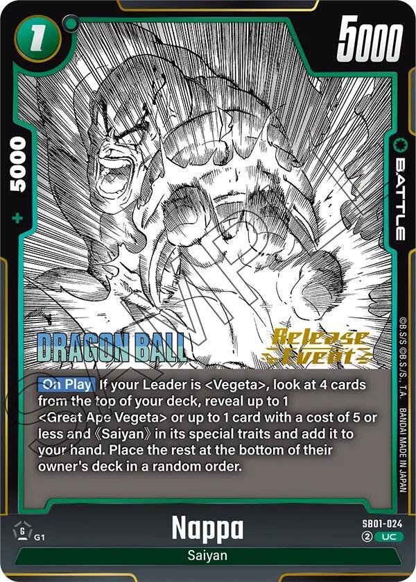 Nappa SB01-024 Manga Booster 01 Release Event Cards Fusion World card