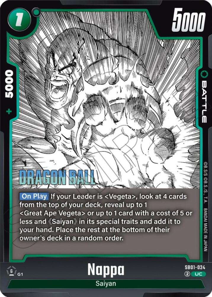 Nappa SB01-024 Manga Booster 01 Fusion World card