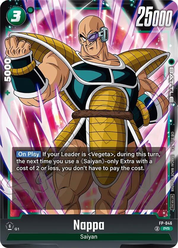 Nappa Tournament Pack 07 FP-046 Tournament and Championship Promos Fusion World card