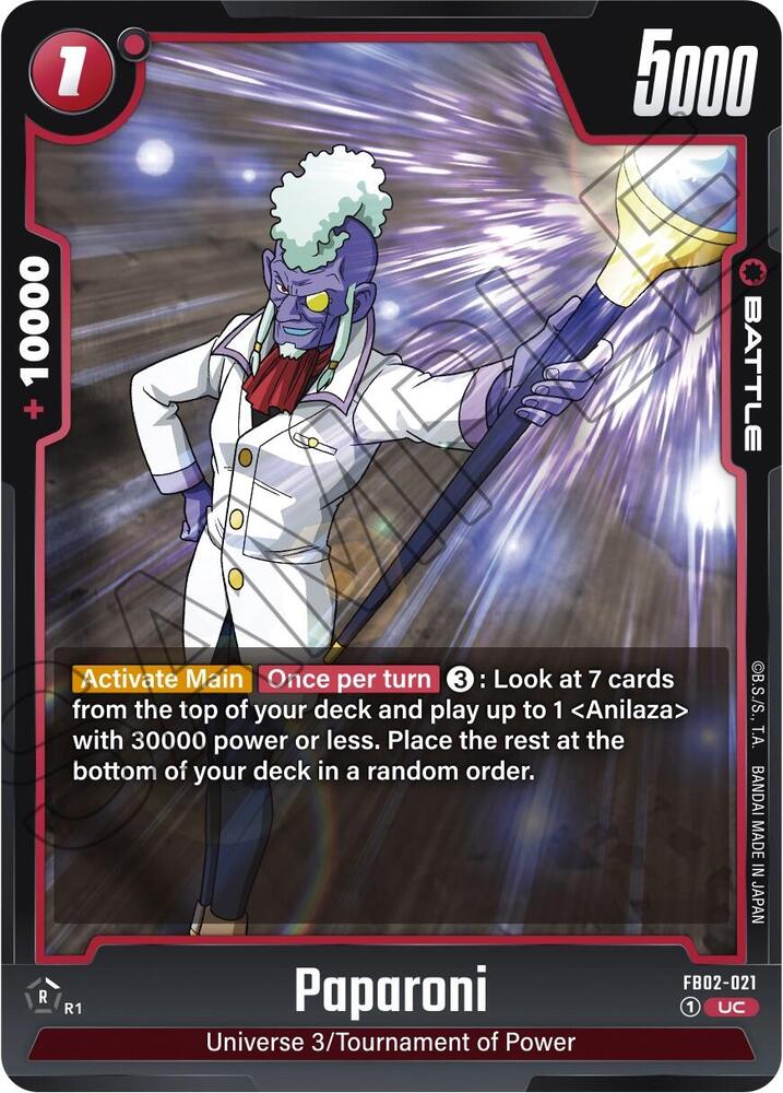 Paparoni FB02-021 Blazing Aura Fusion World card