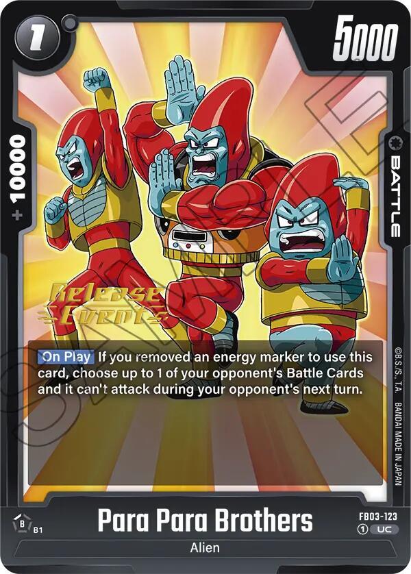 Para Para Brothers FB03-123 Raging Roar Release Event Cards Fusion World card