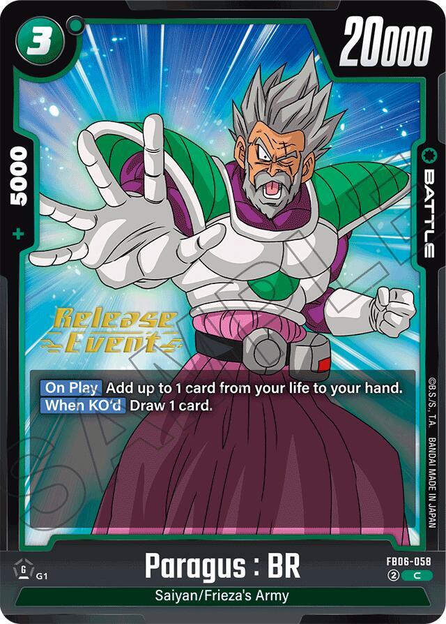 Paragus BR FB06-058 Rivals Clash Release Event Cards Fusion World card
