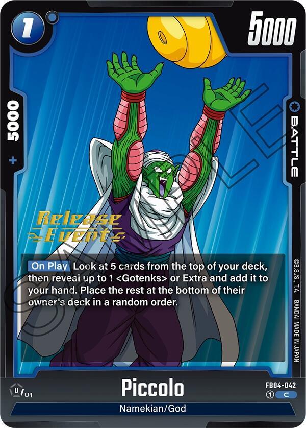 Piccolo FB04-042 Ultra Limit Release Event Cards Fusion World card