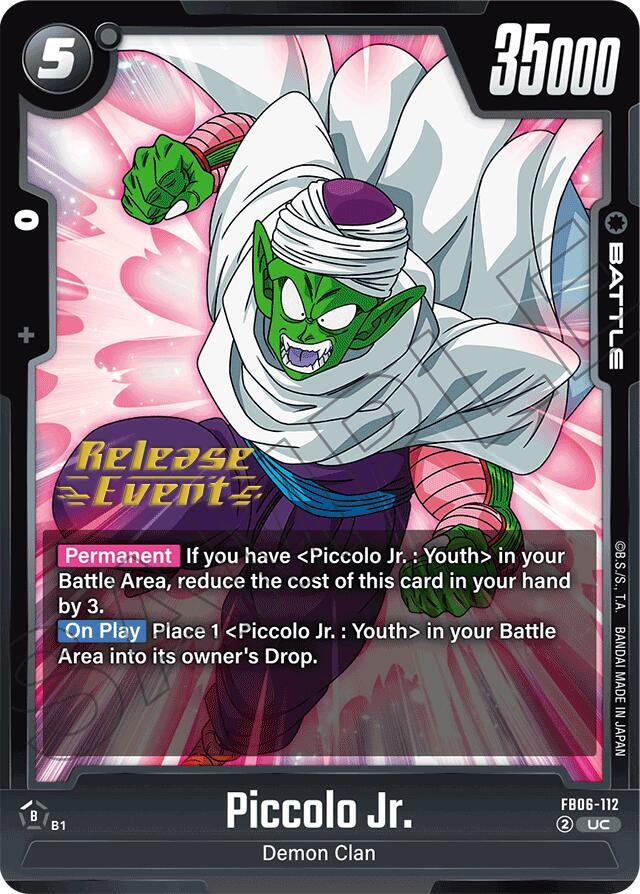 Piccolo Jr FB06-112 Rivals Clash Release Event Cards Fusion World card