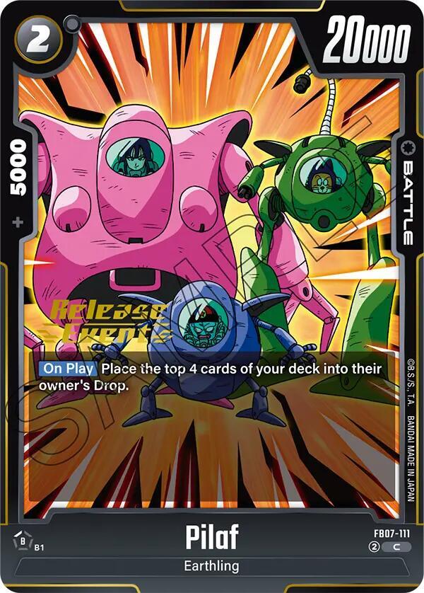 Pilaf FB07-111 Wish For Shenron Release Event Cards Fusion World card