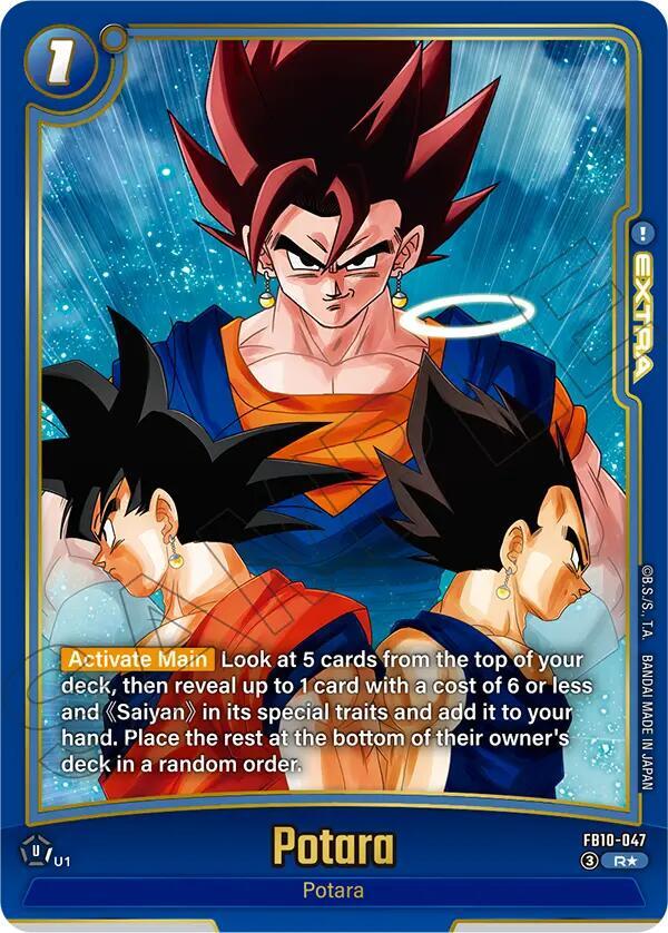 Potara Alternate Art FB10-047 Cross Force Fusion World card