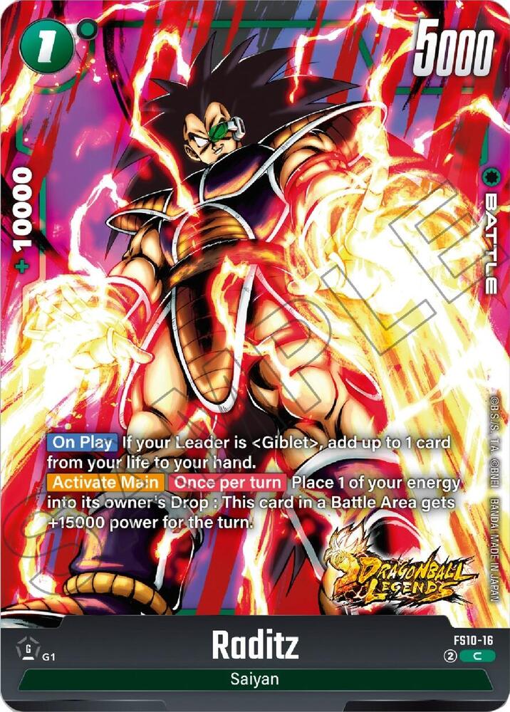 Raditz FS10-16 Starter Deck 10: Giblet Fusion World card