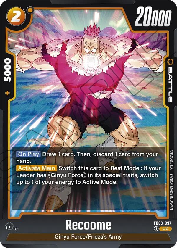 Recoome FB03-097 Raging Roar Fusion World card