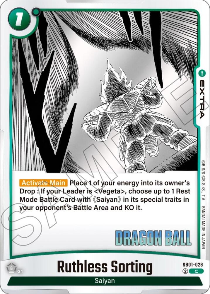 Ruthless Sorting SB01-028 Manga Booster 01 Fusion World card