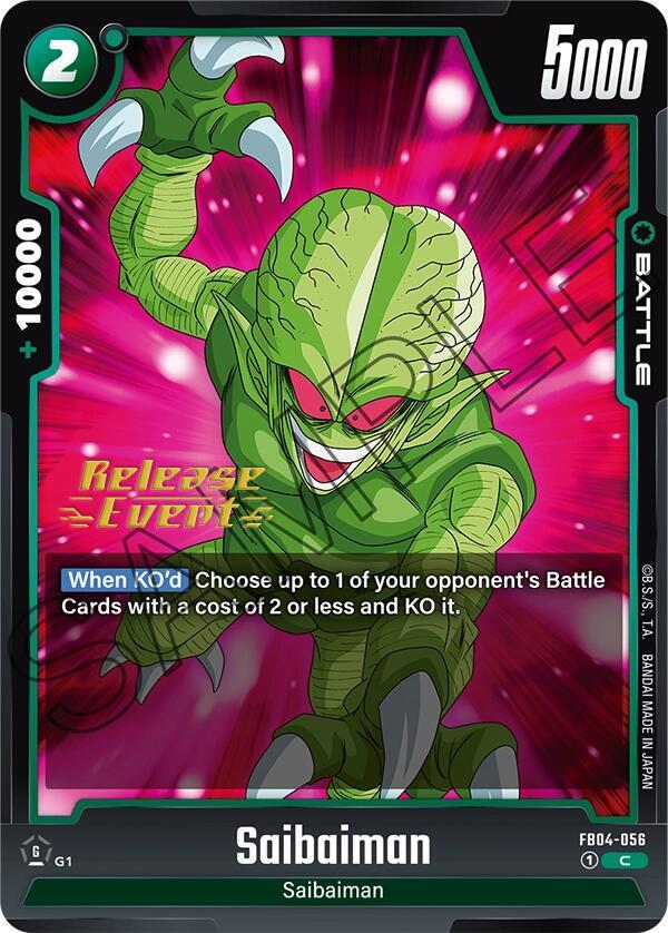 Saibaman FB04-056 Ultra Limit Release Event Cards Fusion World card