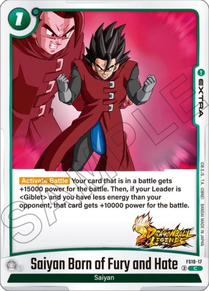 Saiyan Born of Fury and Hate FS10-17 Starter Deck 10: Giblet Fusion World card
