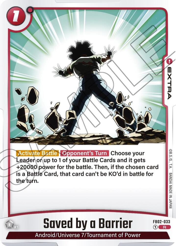 Saved by a Barrier FB02-033 Blazing Aura Fusion World card