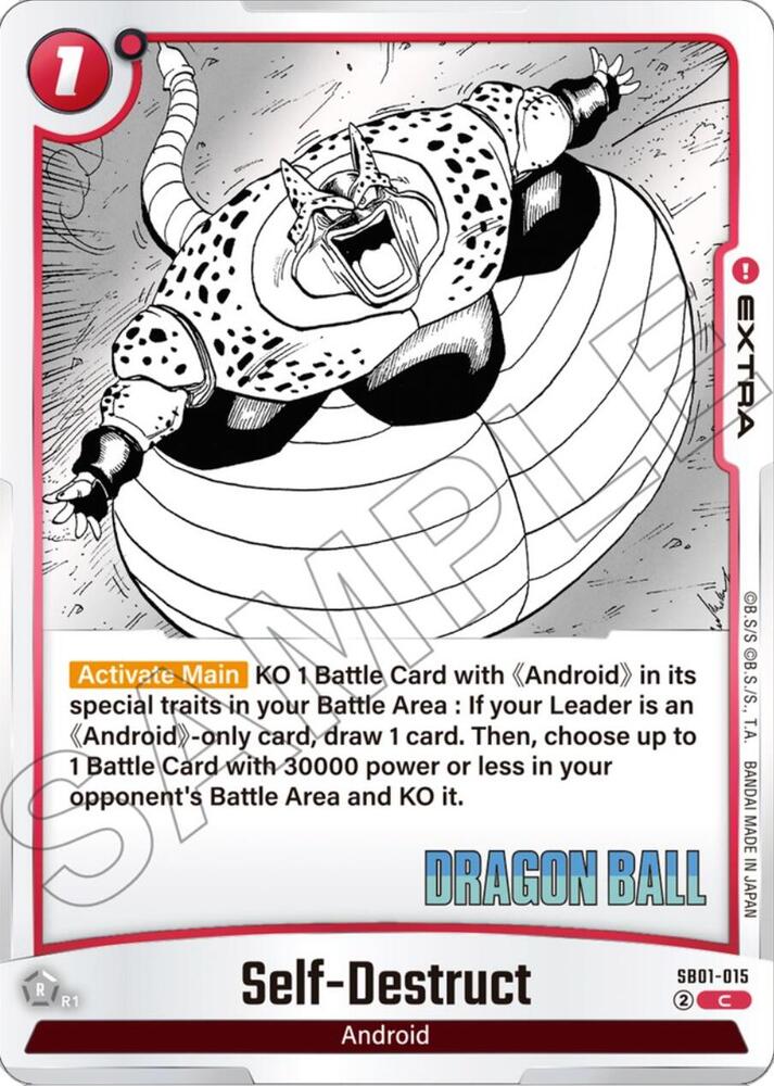 Self Destruct Holofoil SB01-015 Manga Booster 01 Fusion World card