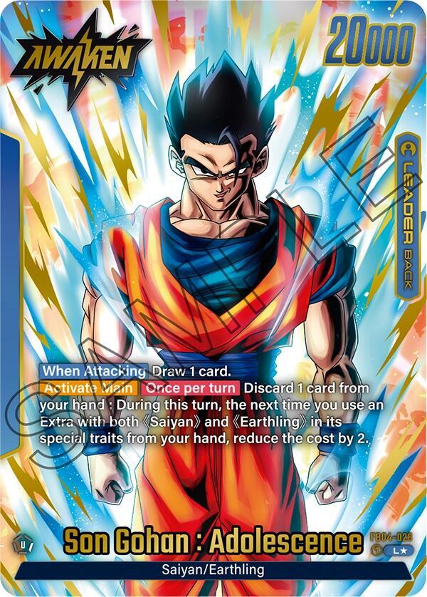 Son Gohan Adolescence Alternate Art FB04-026 Ultra Limit Fusion World card