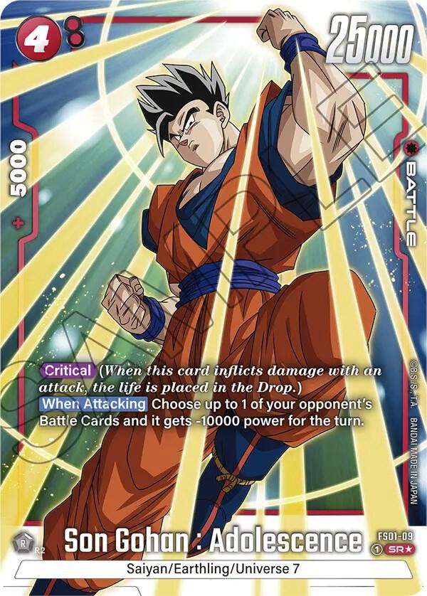 Son Gohan Adolescence Bonus Pack Alternate Art FS01-09 Starter Deck 1: Son Goku Fusion World card