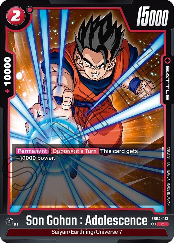 Son Gohan Adolescence FB04-013 Ultra Limit Fusion World card