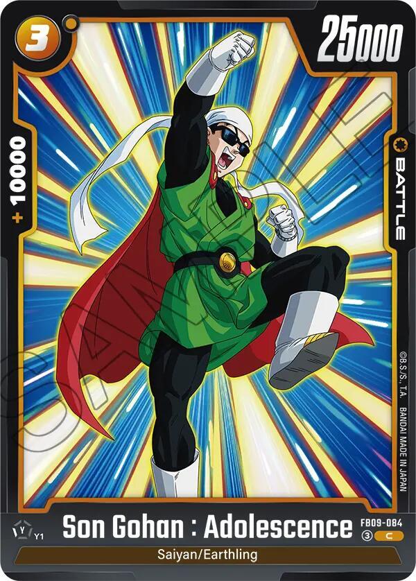 Son Gohan Adolescence FB09-084 Dual Evolution Fusion World card