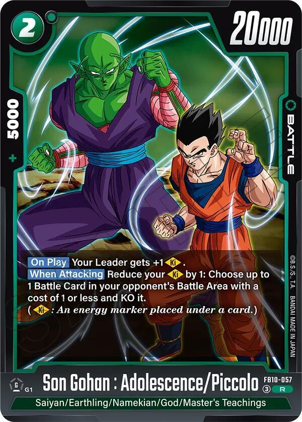Son Gohan Adolescence Piccolo FB10-057 Cross Force Fusion World card