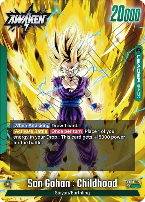 Son Gohan Childhood FB01-071 Awakened Pulse Fusion World card