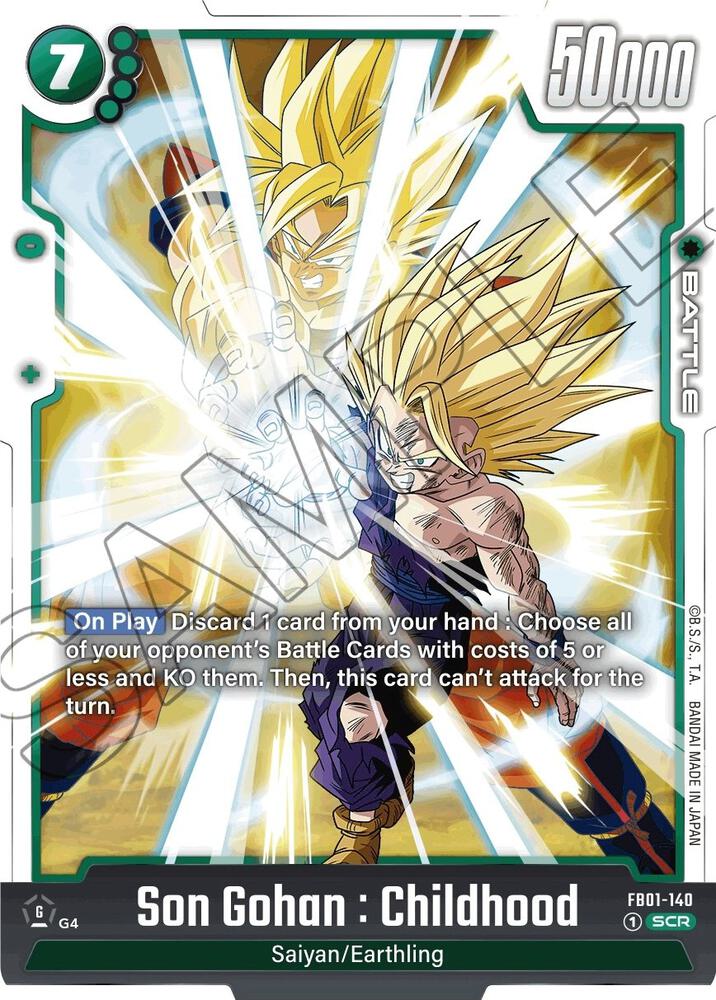 Son Gohan Childhood FB01-140 Awakened Pulse Fusion World card