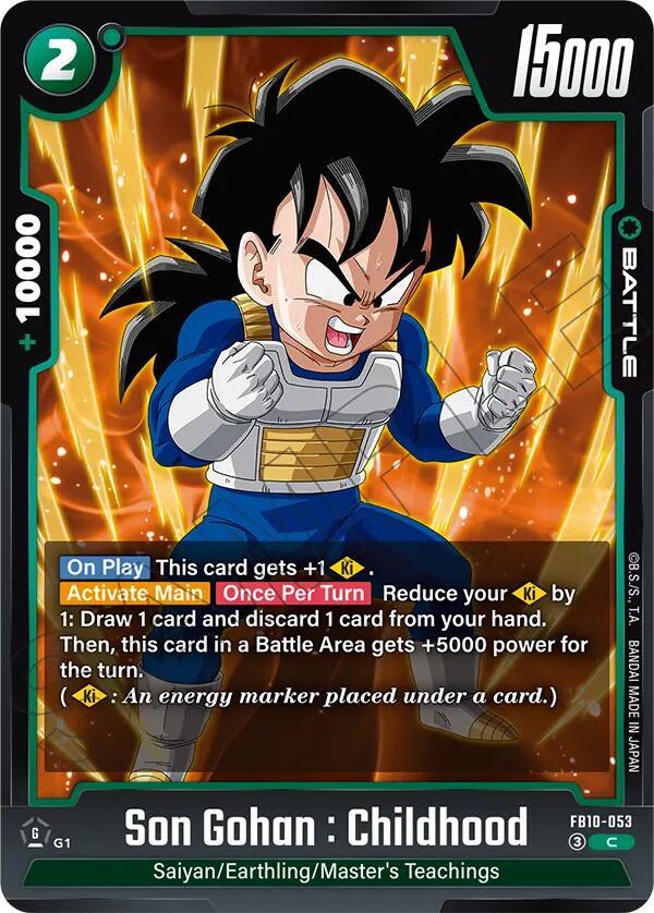 Son Gohan Childhood FB10-053 Cross Force Fusion World card