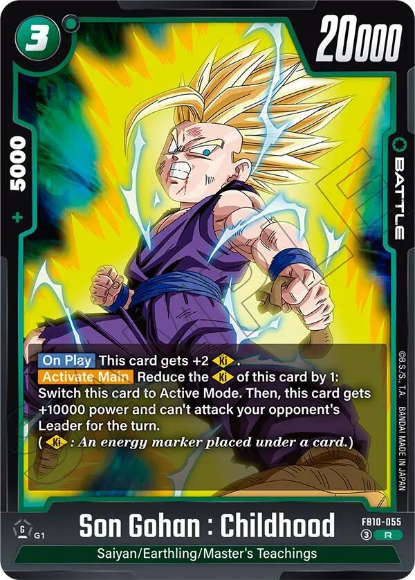 Son Gohan Childhood FB10-055 Cross Force Fusion World card