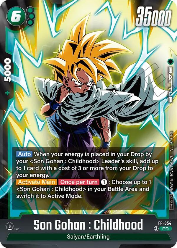 Son Gohan Childhood Tournament Pack 08 FP-054 Tournament and Championship Promos Fusion World card