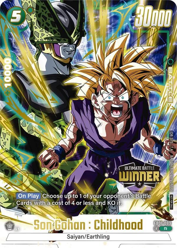 Son Gohan Childhood Ultimate Battle Winner FB01-089 Tournament and Championship Promos Fusion World card