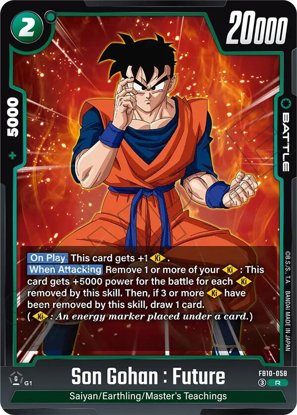 Son Gohan Future FB10-058 Cross Force Fusion World card