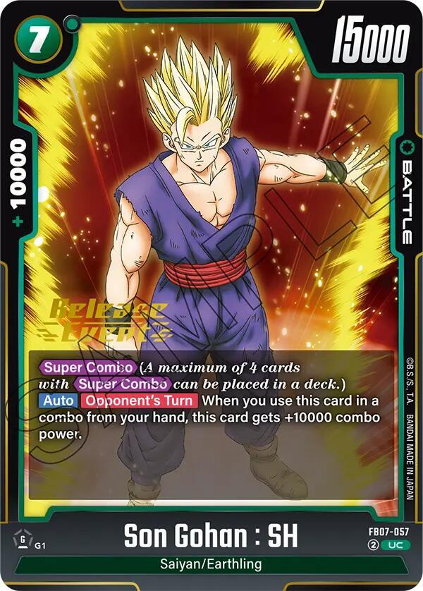 Son Gohan SH FB07-057 Wish For Shenron Release Event Cards Fusion World card