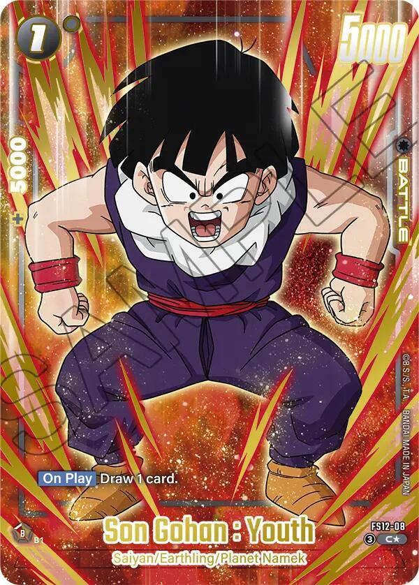 Son Gohan Youth Gold FS12-08 Starter Deck EX: The Beat of Ki Fusion World card